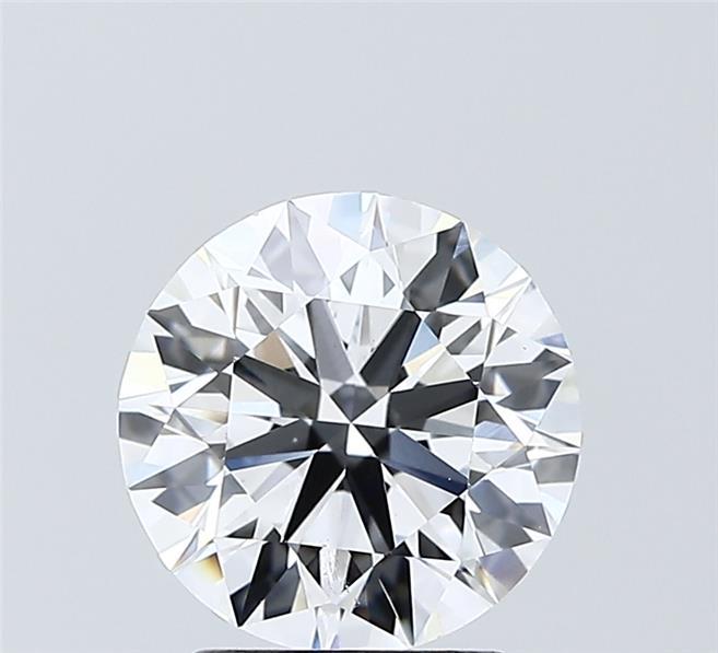 2.01 Carat Round Shaped, Ideal Cut, D Color, VVS2 Clarity, IGI Certified Lab Grown Diamond