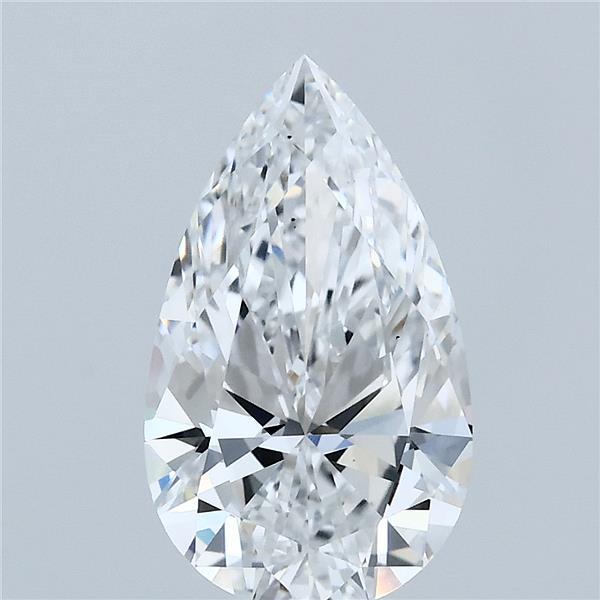 2.50 Carat Pear Shaped, Ideal Cut, D Color, VVS2 Clarity, IGI Certified Lab Grown Diamond