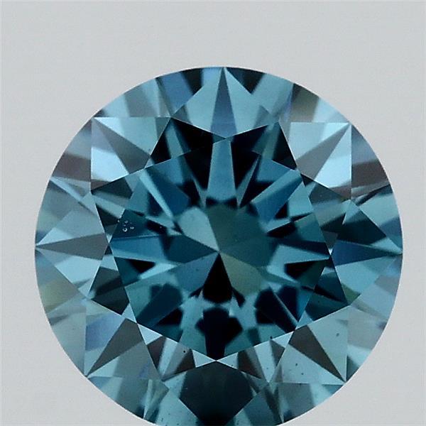 1.80 Carat Round Shaped, Excellent Cut, FANCY VIVID BLUE Color, VS2 Clarity, IGI Certified Lab Grown Diamond
