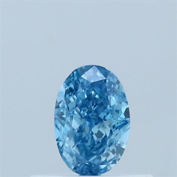 0.39 Carat Oval Shaped, Very Good Cut, FANCY VIVID BLUE Color, VVS2 Clarity, IGI Certified Lab Grown Diamond