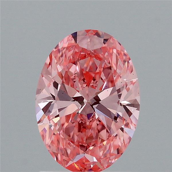 1.55 Carat Oval Shaped, Ideal Cut, FANCY VIVID PINK Color, VS2 Clarity, IGI Certified Lab Grown Diamond