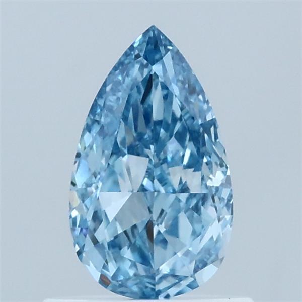 0.75 Carat Pear Shaped, Ideal Cut, FANCY VIVID BLUE Color, VVS2 Clarity, IGI Certified Lab Grown Diamond