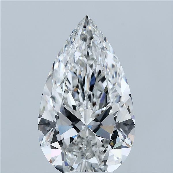 7.07 Carat Pear Shaped, Ideal Cut, F Color, VVS2 Clarity, IGI Certified Lab Grown Diamond