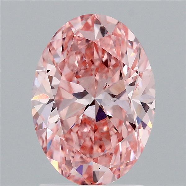 2.02 Carat Oval Shaped, Excellent Cut, FANCY VIVID PINK Color, VS2 Clarity, IGI Certified Lab Grown Diamond