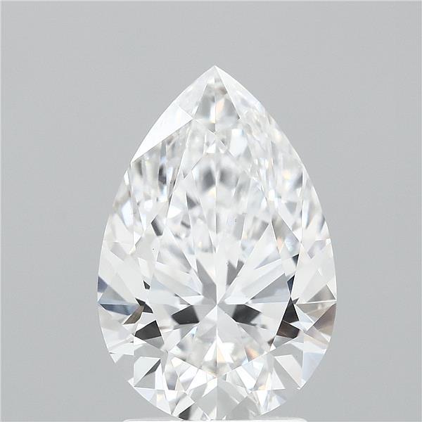 2.62 Carat Pear Shaped, Ideal Cut, E Color, VS1 Clarity, IGI Certified Lab Grown Diamond
