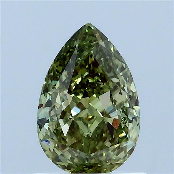 1.04 Carat Pear Shaped, Ideal Cut, FANCY VIVID GREEN Color, VS1 Clarity, IGI Certified Lab Grown Diamond