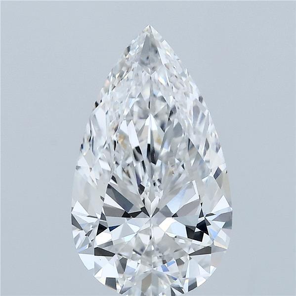 2.59 Carat Pear Shaped, Ideal Cut, F Color, VVS2 Clarity, IGI Certified Lab Grown Diamond