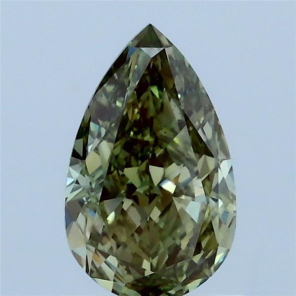 1.21 Carat Pear Shaped, Excellent Cut, FANCY VIVID GREEN Color, VS2 Clarity, IGI Certified Lab Grown Diamond