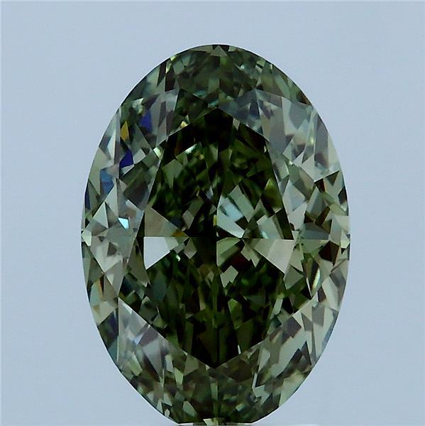 3.10 Carat Oval Shaped, Excellent Cut, FANCY VIVID GREEN Color, VVS2 Clarity, IGI Certified Lab Grown Diamond
