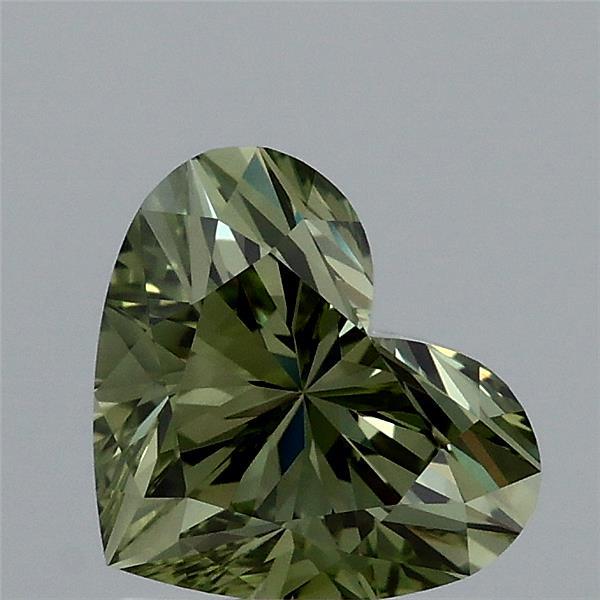 1.34 Carat Heart Shaped, Ideal Cut, FANCY VIVID GREEN Color, VVS2 Clarity, IGI Certified Lab Grown Diamond