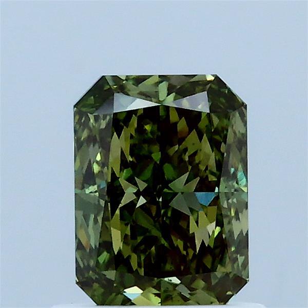 1.00 Carat Radiant Shaped, Ideal Cut, FANCY VIVID GREEN Color, VS2 Clarity, IGI Certified Lab Grown Diamond