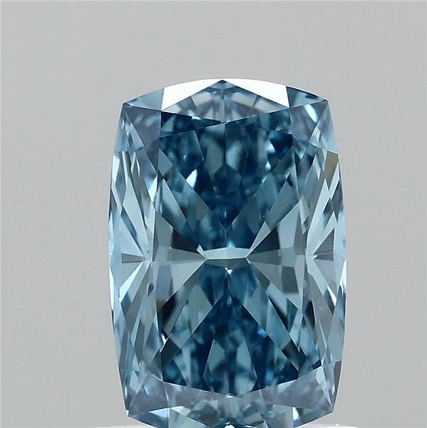 1.02 Carat Cushion Shaped, Ideal Cut, FANCY VIVID BLUE Color, VVS2 Clarity, IGI Certified Lab Grown Diamond