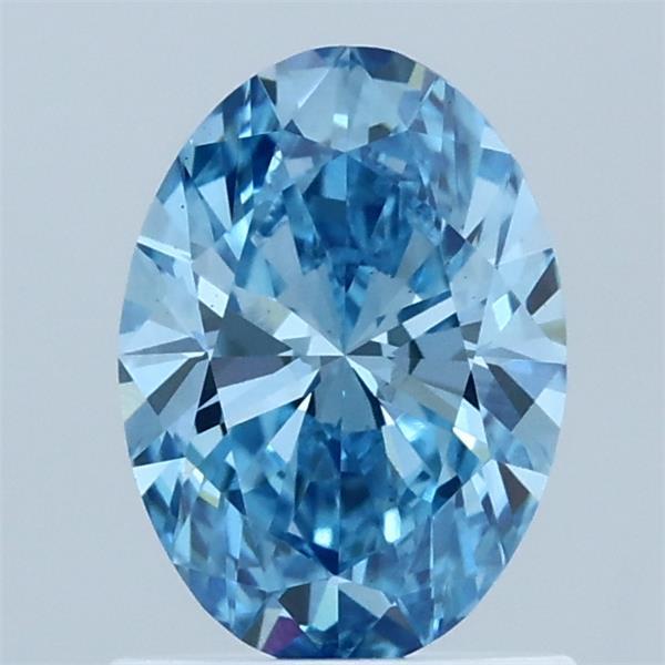 1.01 Carat Oval Shaped, Ideal Cut, FANCY VIVID BLUE Color, VS2 Clarity, IGI Certified Lab Grown Diamond