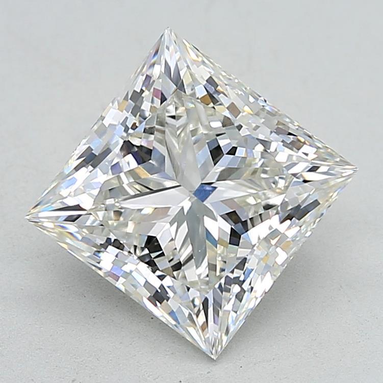 4.08 Carat Princess Shaped, Ideal Cut, G Color, VVS2 Clarity, IGI Certified Lab Grown Diamond