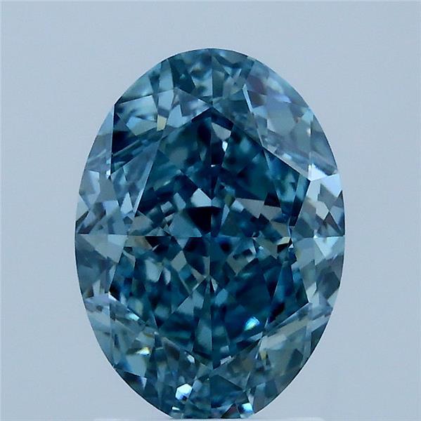 2.50 Carat Oval Shaped, Very Good Cut, FANCY VIVID BLUE Color, VS1 Clarity, IGI Certified Lab Grown Diamond
