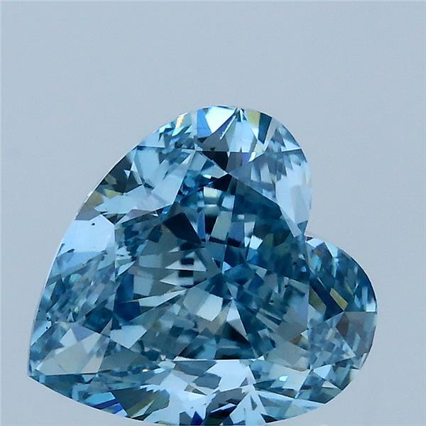 3.10 Carat Heart Shaped, Very Good Cut, FANCY VIVID BLUE Color, VS2 Clarity, IGI Certified Lab Grown Diamond