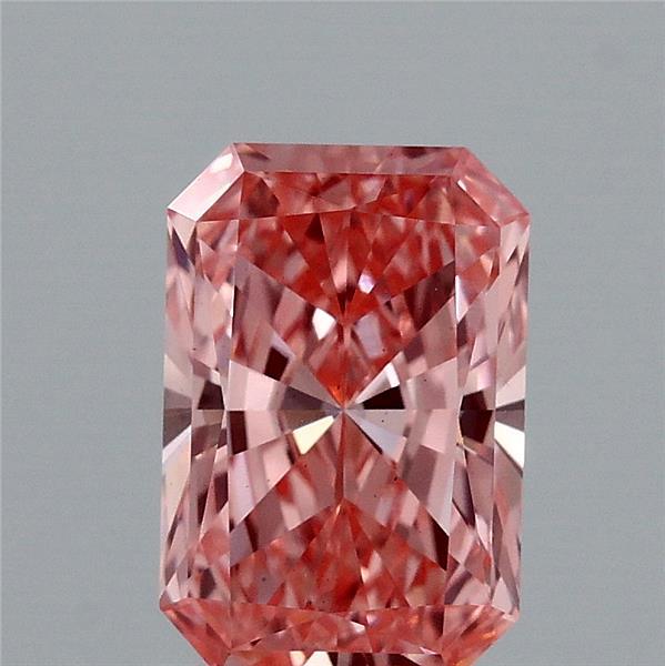 1.43 Carat Radiant Shaped, Ideal Cut, FANCY VIVID PINK Color, VS2 Clarity, IGI Certified Lab Grown Diamond