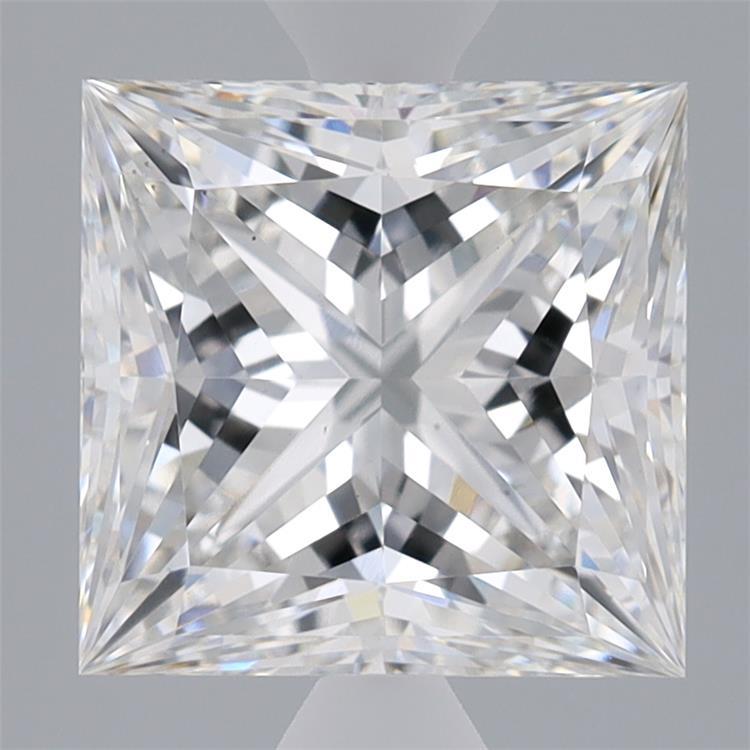 3.74 Carat Princess Shaped, Ideal Cut, F Color, VS1 Clarity, IGI Certified Lab Grown Diamond