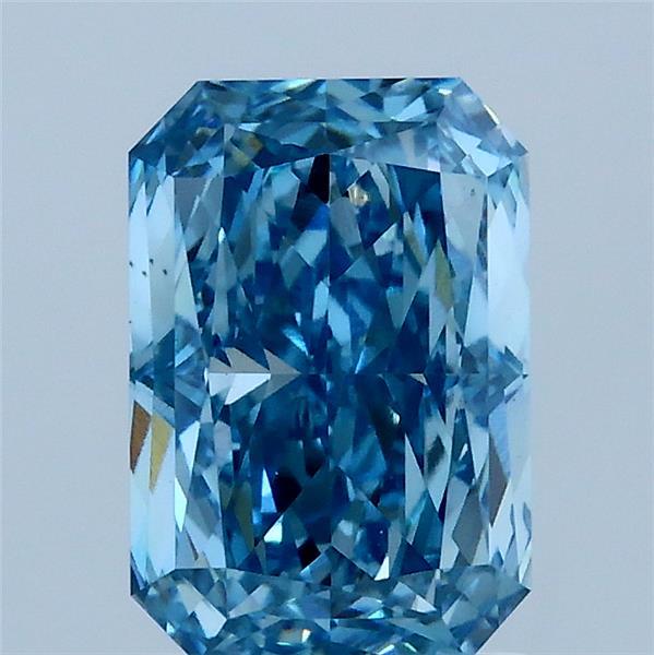 2.05 Carat Radiant Shaped, Excellent Cut, FANCY VIVID BLUE Color, VS1 Clarity, IGI Certified Lab Grown Diamond