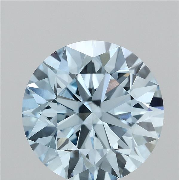 3.51 Carat Round Shaped, Ideal Cut, FANCY VIVID BLUE Color, VS2 Clarity, IGI Certified Lab Grown Diamond