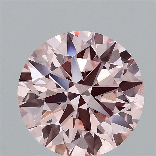 2.20 Carat Round Shaped, Ideal Cut, FANCY INTENSE PINK Color, VS1 Clarity, IGI Certified Lab Grown Diamond