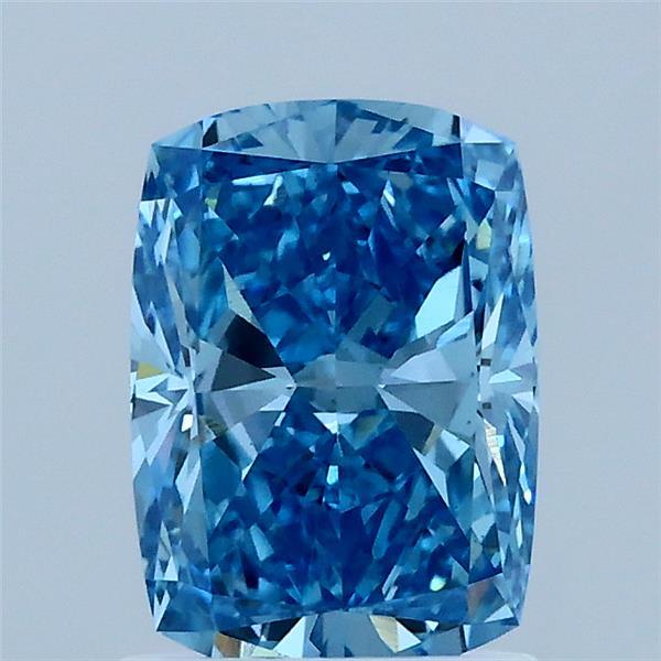 1.51 Carat Cushion Shaped, Very Good Cut, FANCY VIVID BLUE Color, VS1 Clarity, IGI Certified Lab Grown Diamond