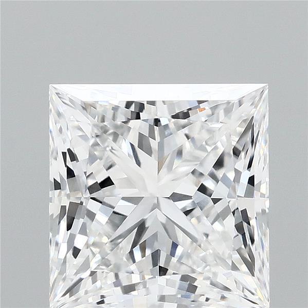 3.89 Carat Princess Shaped, Ideal Cut, E Color, VVS2 Clarity, IGI Certified Lab Grown Diamond