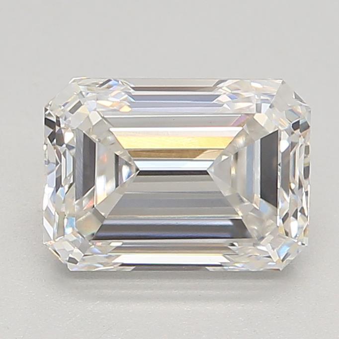 1.50 Carat Emerald Shaped, Excellent Cut, F Color, VVS2 Clarity, IGI Certified Lab Grown Diamond