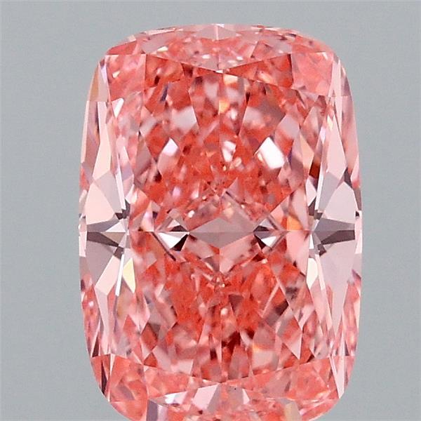 1.57 Carat Cushion Shaped, Ideal Cut, FANCY VIVID PINK Color, VVS2 Clarity, IGI Certified Lab Grown Diamond