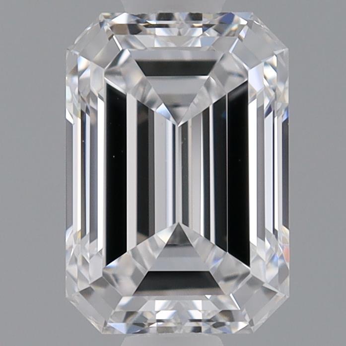0.98 Carat Emerald Shaped, Ideal Cut, D Color, VVS2 Clarity, IGI Certified Lab Grown Diamond