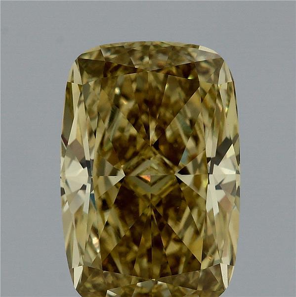 4.20 Carat Cushion Shaped, Ideal Cut, FANCY VIVID YELLOW Color, VVS2 Clarity, IGI Certified Lab Grown Diamond