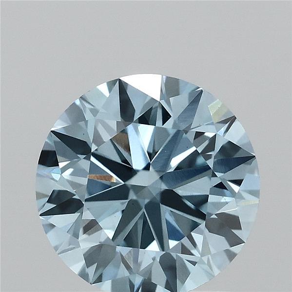 1.50 Carat Round Shaped, Excellent Cut, FANCY VIVID BLUE Color, VS1 Clarity, IGI Certified Lab Grown Diamond
