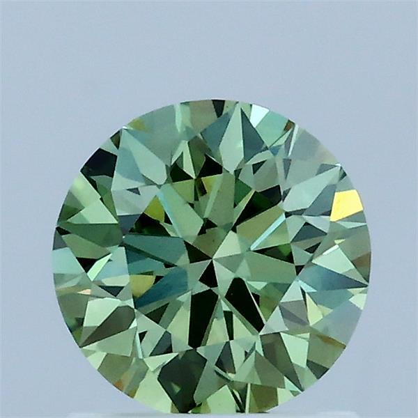 1.03 Carat Round Shaped, Ideal Cut, FANCY VIVID GREEN Color, VS1 Clarity, IGI Certified Lab Grown Diamond