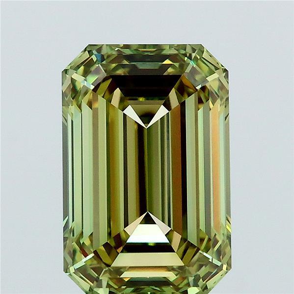 3.13 Carat Emerald Shaped, Ideal Cut, FANCY VIVID GREEN Color, VVS1 Clarity, IGI Certified Lab Grown Diamond