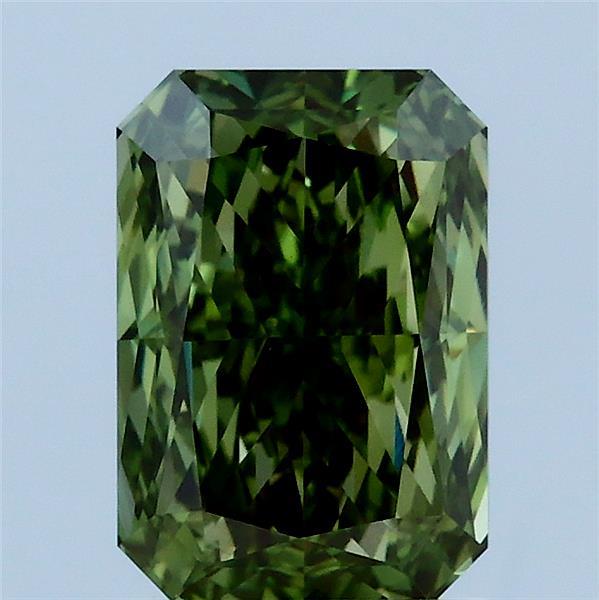 2.03 Carat Radiant Shaped, Ideal Cut, FANCY VIVID GREEN Color, VS1 Clarity, IGI Certified Lab Grown Diamond