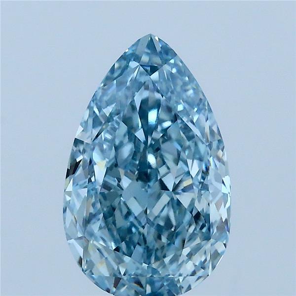 2.10 Carat Pear Shaped, Ideal Cut, FANCY INTENSE BLUE Color, VVS2 Clarity, IGI Certified Lab Grown Diamond