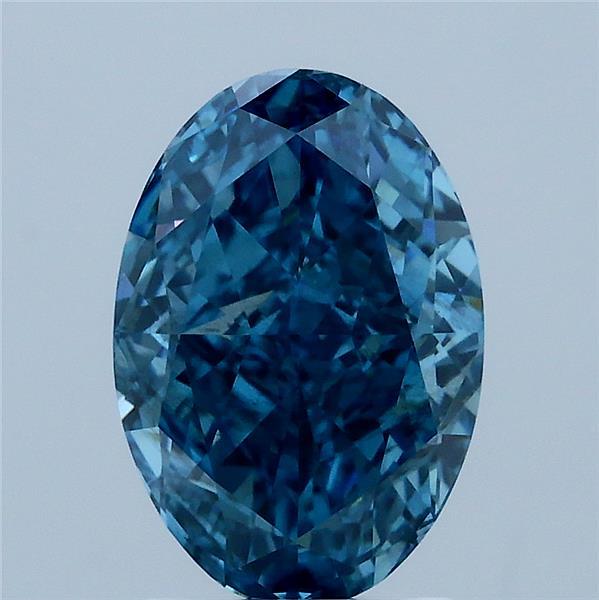 2.62 Carat Oval Shaped, Excellent Cut, FANCY VIVID BLUE Color, VS2 Clarity, IGI Certified Lab Grown Diamond