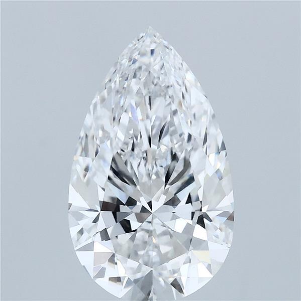 2.71 Carat Pear Shaped, Ideal Cut, D Color, VVS2 Clarity, IGI Certified Lab Grown Diamond