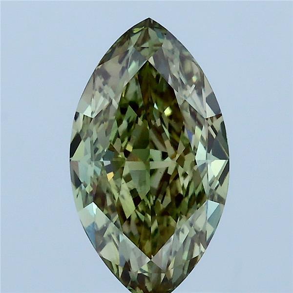 2.02 Carat Marquise Shaped, Ideal Cut, FANCY INTENSE GREEN Color, VS2 Clarity, IGI Certified Lab Grown Diamond