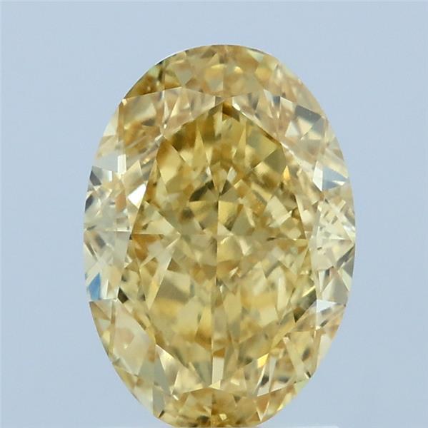 2.08 Carat Oval Shaped, Excellent Cut, FANCY INTENSE YELLOW Color, VVS2 Clarity, IGI Certified Lab Grown Diamond