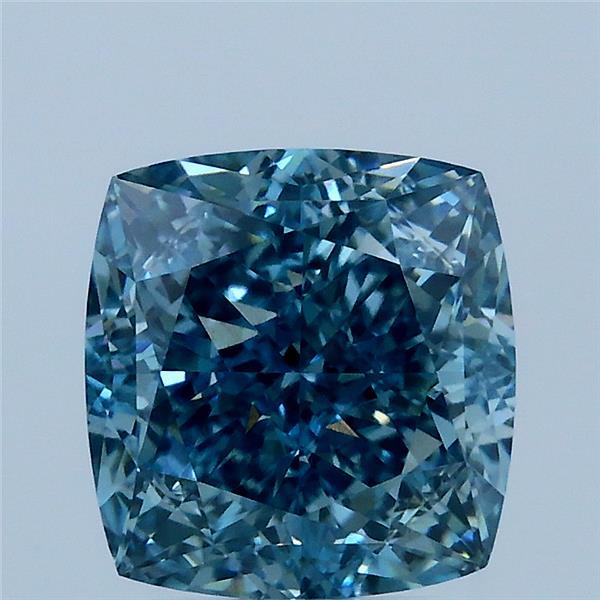 3.07 Carat Cushion Shaped, Ideal Cut, FANCY VIVID BLUE Color, VS1 Clarity, IGI Certified Lab Grown Diamond