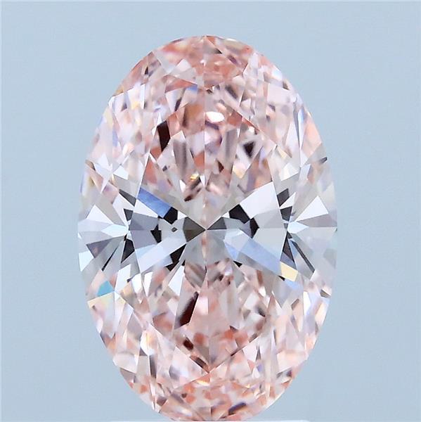 2.51 Carat Oval Shaped, Ideal Cut, FANCY VIVID PINK Color, VS1 Clarity, IGI Certified Lab Grown Diamond