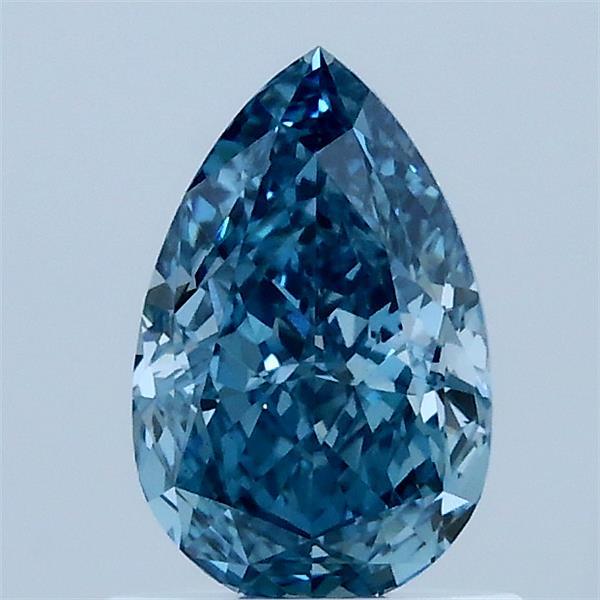 1.02 Carat Pear Shaped, Very Good Cut, FANCY VIVID BLUE Color, VS1 Clarity, IGI Certified Lab Grown Diamond