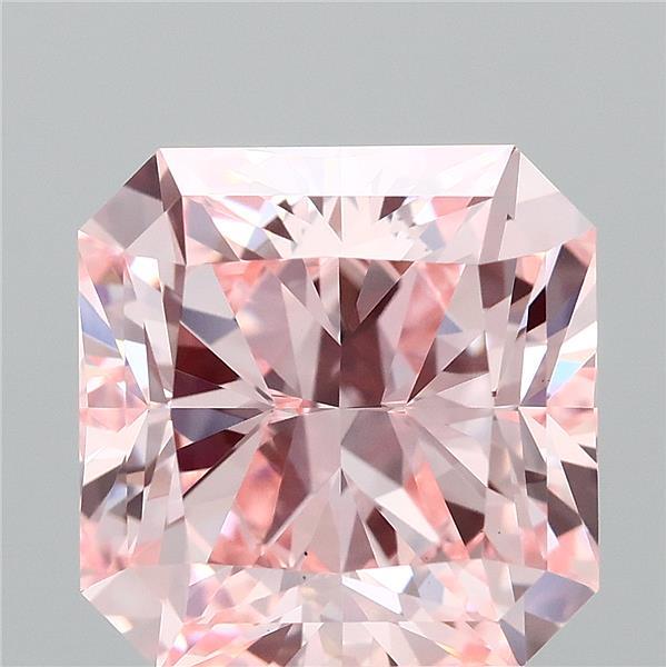 2.91 Carat Radiant Shaped, Ideal Cut, FANCY VIVID PINK Color, VS1 Clarity, IGI Certified Lab Grown Diamond