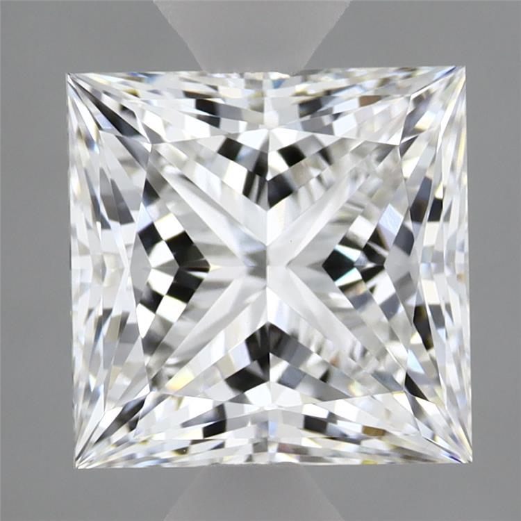 2.58 Carat Princess Shaped, Ideal Cut, E Color, VVS2 Clarity, IGI Certified Lab Grown Diamond