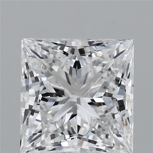 3.53 Carat Princess Shaped, Ideal Cut, D Color, VVS2 Clarity, IGI Certified Lab Grown Diamond