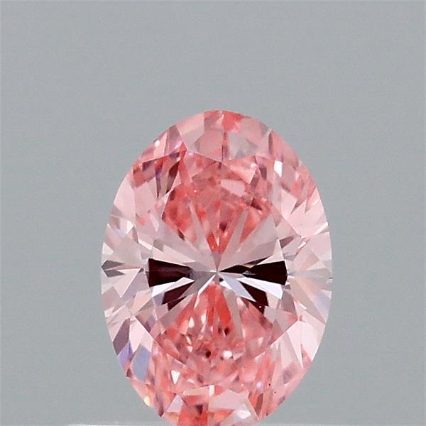 0.56 Carat Oval Shaped, Excellent Cut, FANCY VIVID PINK Color, VS1 Clarity, IGI Certified Lab Grown Diamond