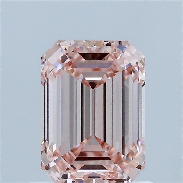 1.06 Carat Emerald Shaped, Ideal Cut, FANCY INTENSE PINK Color, VVS2 Clarity, IGI Certified Lab Grown Diamond