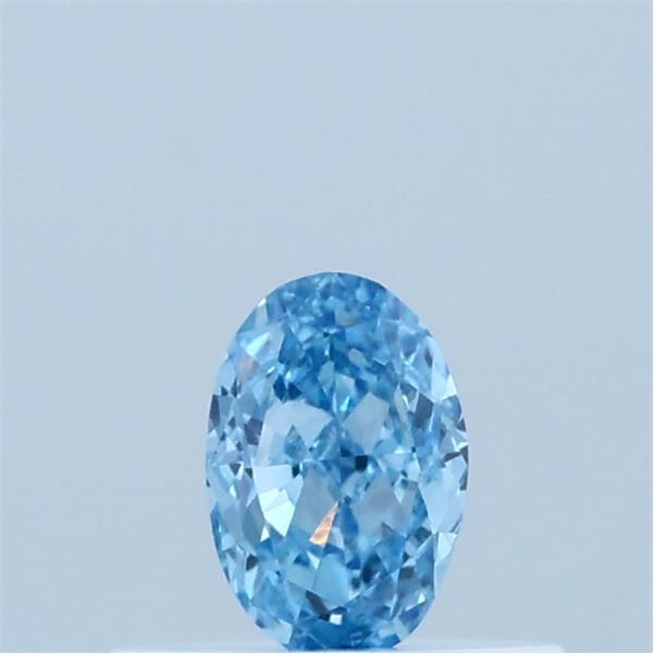0.32 Carat Oval Shaped, Very Good Cut, FANCY VIVID BLUE Color, VS2 Clarity, IGI Certified Lab Grown Diamond