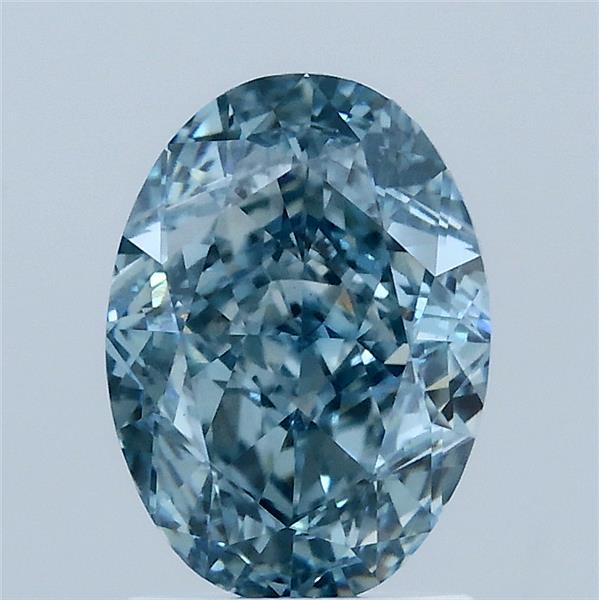 2.10 Carat Oval Shaped, Very Good Cut, FANCY VIVID BLUE Color, VVS2 Clarity, IGI Certified Lab Grown Diamond